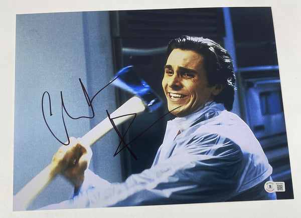 Christian Bale Signed Autographed 11x14 Photo American Psycho Beckett BAS COA