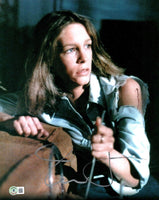 Jamie Lee Curtis Halloween Signed Autograph 11x14 Photo Laurie Strode BAS COA