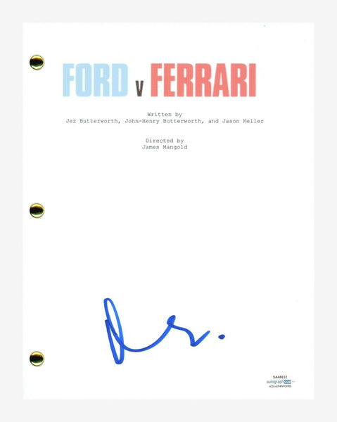 Matt Damon Signed Autographed FORD V FERRARI Movie Script ACOA COA
