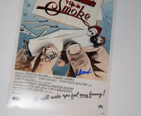Cheech Marin & Tommy Chong Signed 12x18 Movie Poster Photo UP IN SMOKE BAS COA