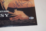 Warren Beatty Annette Bening Signed Autographed BUGSY 11X17 Poster Beckett COA