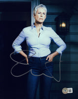 Jamie Lee Curtis Signed Autograph 8x10 Photo Halloween Laurie Strode Beckett COA