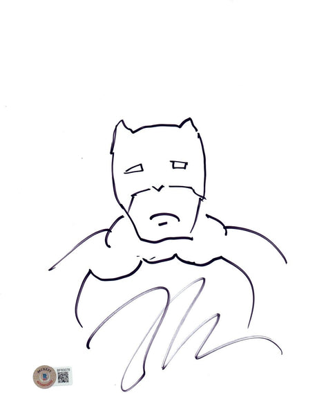 Zack Snyder Signed Original Sketch Art Batman Justice League 8.5x11 Beckett COA