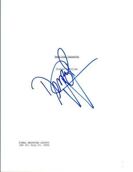 Denzel Washington Signed Autographed AMERICAN GANGSTER Full Movie Script COA AB