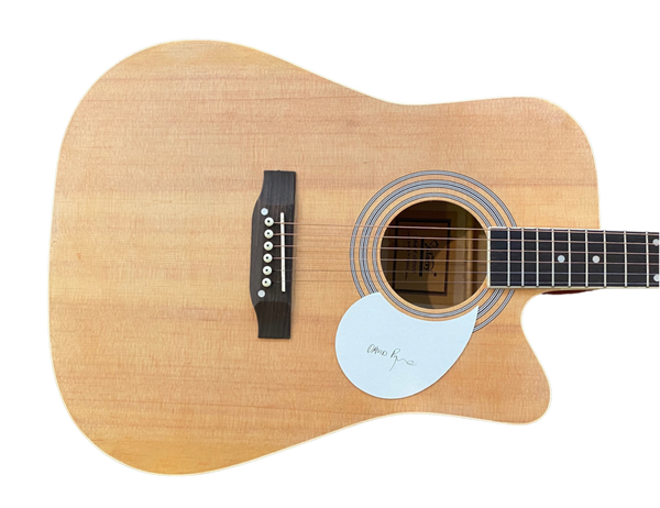 David Byrne Signed Autographed Full Size Acoustic Guitar Talking Heads ACOA COA