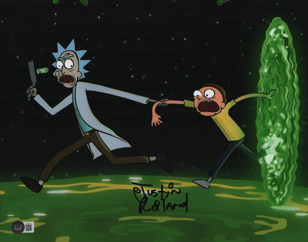 Justin Roiland Signed Rick and Morty 11x14 Photo Autograph Beckett COA