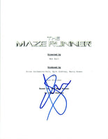 Will Poulter Signed Autographed THE MAZE RUNNER Movie Script COA