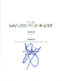 Will Poulter Signed Autographed THE MAZE RUNNER Movie Script COA