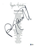 Perry Farrell Signed Jane's Addiction MOUNTAIN SONG Lyric Sheet Beckett COA