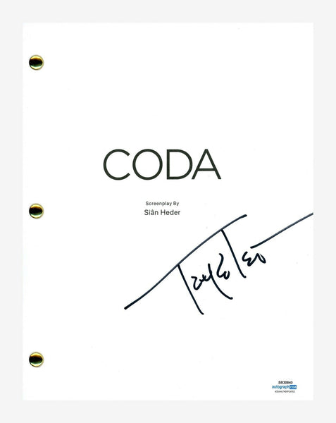 Troy Kotsur Signed Autographed CODA Movie Script Full Screenplay ACOA COA