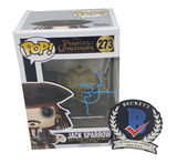 Johnny Depp Signed Funko Pop Jack Sparrow Pirates of the Caribbean Beckett COA