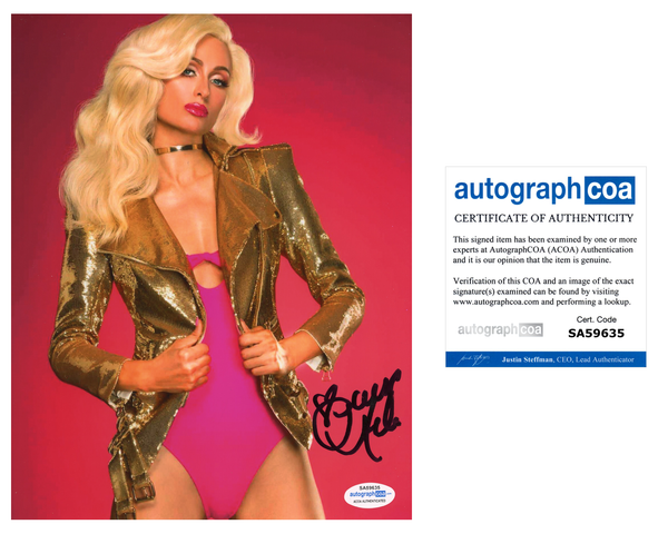 Paris Hilton Signed Autographed 8x10 Photo Sexy Model ACOA COA