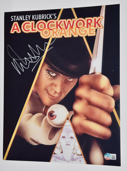 Malcolm McDowell Signed Autograph 11x14 Photo A Clockwork Orange Beckett BAS COA