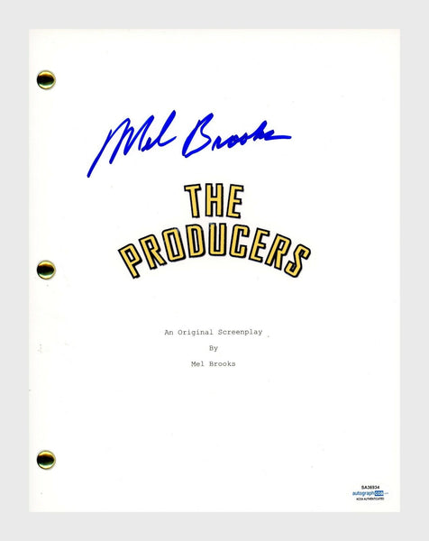Mel Brooks Signed Autographed The Producers Movie Script Screenplay ACOA COA