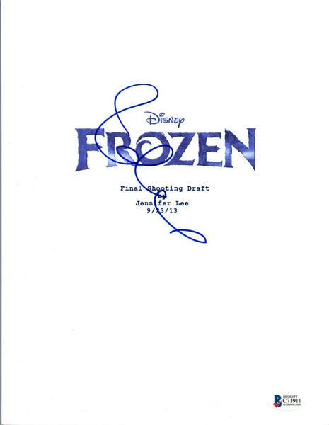 Idina Menzel Signed Autographed Frozen Movie Script Screenplay Beckett BAS COA