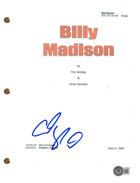 Adam Sandler Signed Autograph Billy Madison Movie Script Screenplay Beckett COA