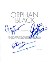 ORPHAN BLACK Signed Autographed Pilot Script Graeme Manson Bruun Gavaris COA VD
