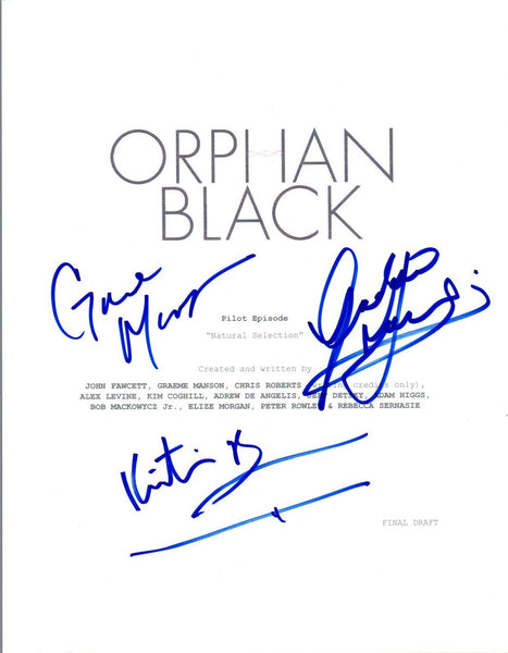 ORPHAN BLACK Signed Autographed Pilot Script Graeme Manson Bruun Gavaris COA VD
