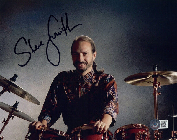 Steve Smith Signed Autographed 8x10 Photo Journey Band Drummer Beckett COA