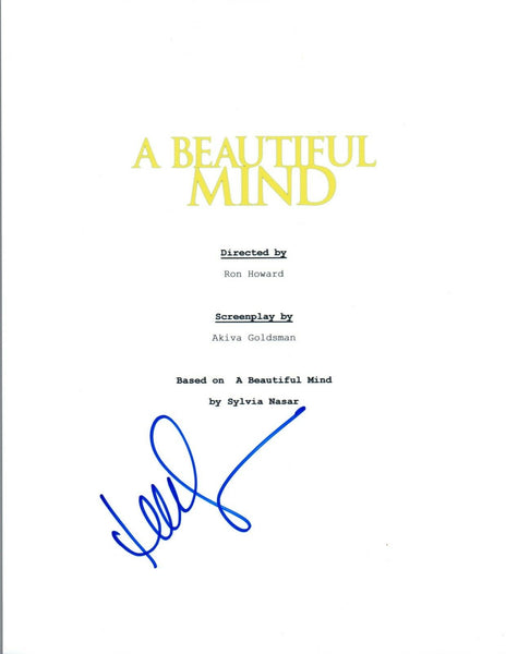 Jennifer Connelly Signed Autographed A BEAUTIFUL MIND Movie Script  COA