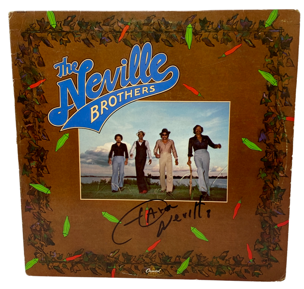 Aaron Neville Signed Autograph The Neville Brothers Self Titled Vinyl Album ACOA