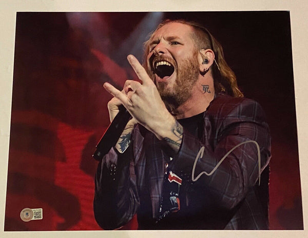 Corey Taylor Signed Autograph 11x14 Photo Slipknot Stone Sour Proof Beckett COA
