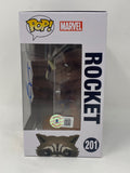 Bradley Cooper Signed Funko Pop Rocket Guardians of The Galaxy #201 Beckett COA