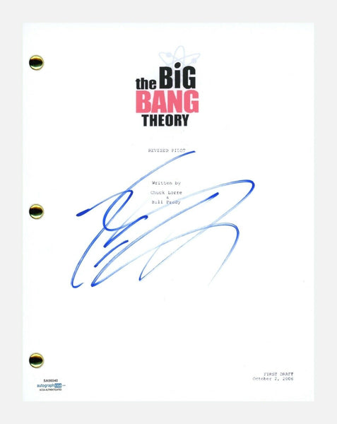 Johnny Galecki Signed Autographed The Big Bang Theory Pilot Script ACOA COA