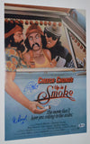 Cheech Marin & Tommy Chong Signed 12x18 Poster Up In Smoke Beckett BAS COA