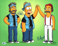 Cheech Marin Tommy Chong Signed Autograph 11x14 Photo The Simpsons Beckett COA