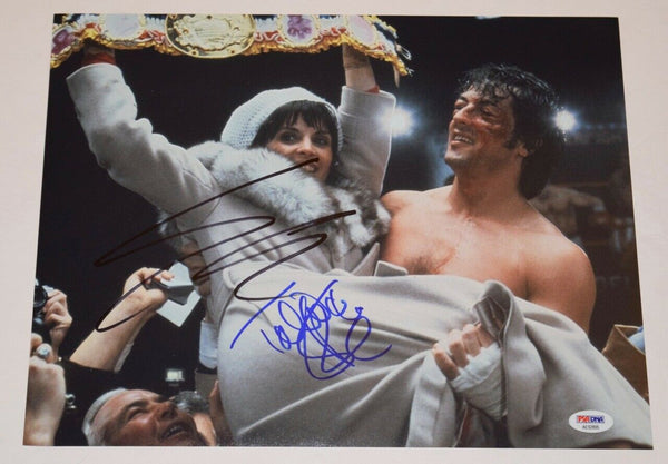 Sylvester Stallone & Talia Shire Signed Autograph 11x14 Photo ROCKY PSA/DNA COA