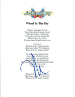 Neal Schon Signed Autographed Journey WHEEL IN THE SKY Song Lyric Sheet COA