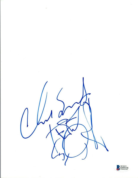 Chad Smith Signed Autograph Red Hot Chili Peppers Drum Sketch Drawing BAS COA