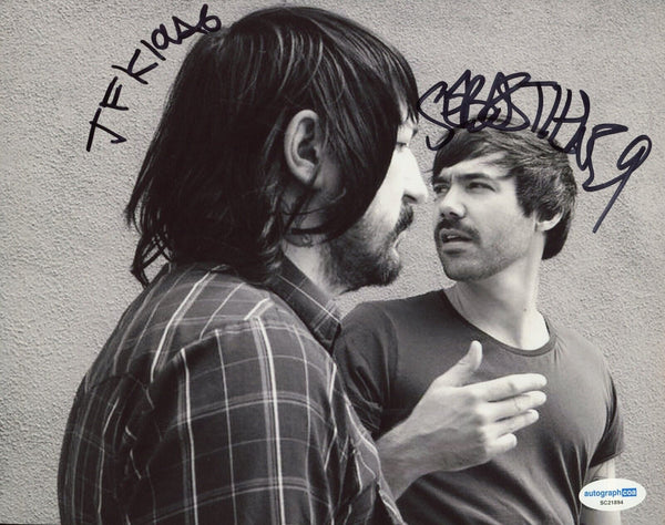 Death from Above 1979 Band Signed Autograph 8x10 Photo Sebastien Jesse ACOA COA