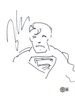 Zack Snyder Signed Sketch Art Superman Justice League 8.5x11 Beckett COA