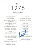 Matt Healy Signed Autographed The 1975 Somebody Else Lyric Sheet Matty COA