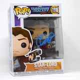 Chris Pratt Signed Funko Pop Star-Lord Guardians of The Galaxy 2 198 Beckett COA