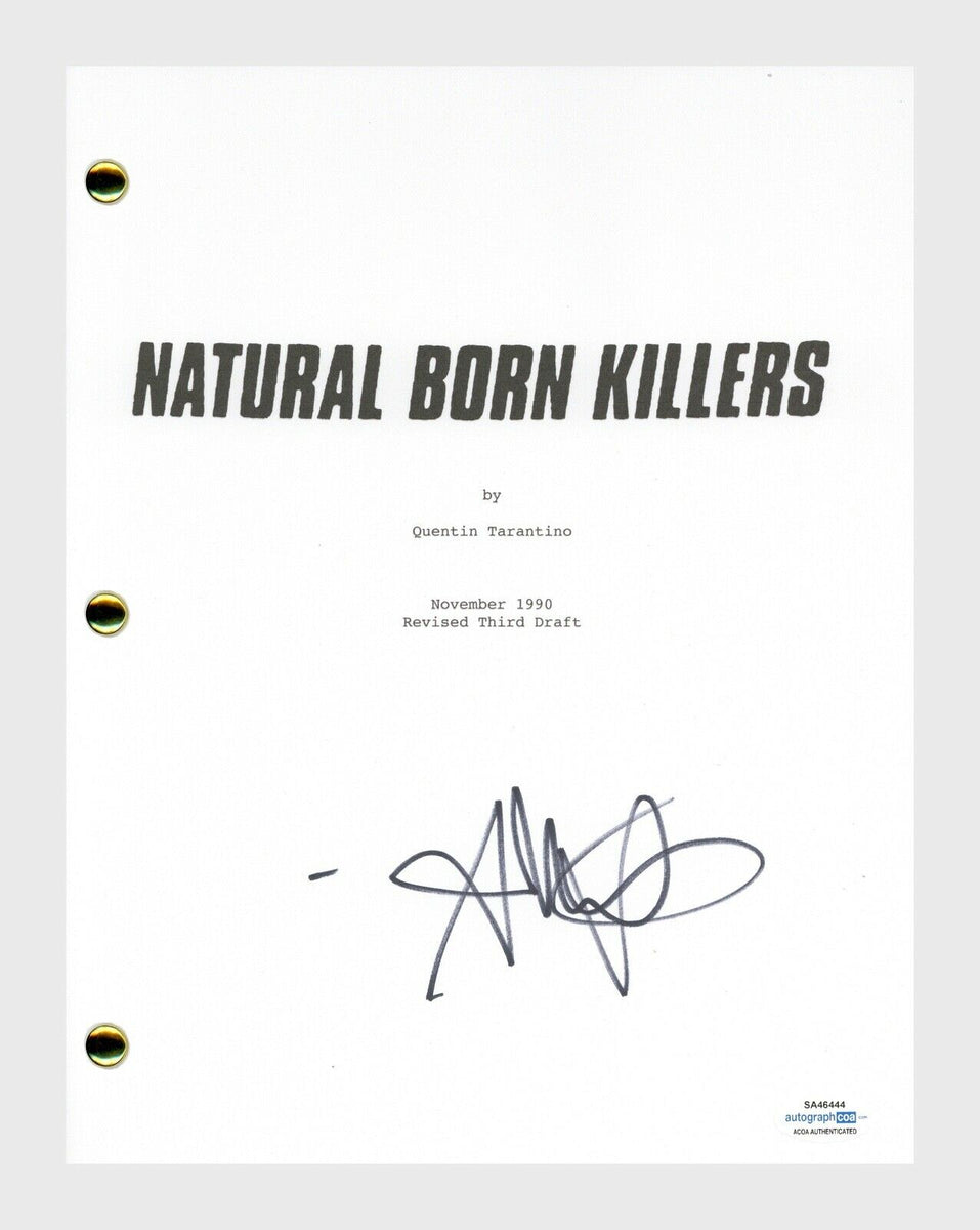 Natural Born Script Juliette Lewis Signed Autograph NATURAL BORN KILLERS Movie Script ACOA ...