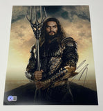 Jason Momoa Signed Autographed 11x14 Photo AQUAMAN Beckett BAS COA