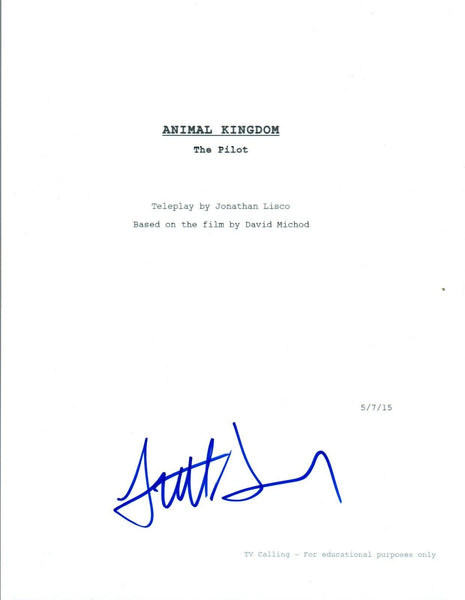 Scott Speedman Signed Autographed ANIMAL KINGDOM Full Pilot Script COA