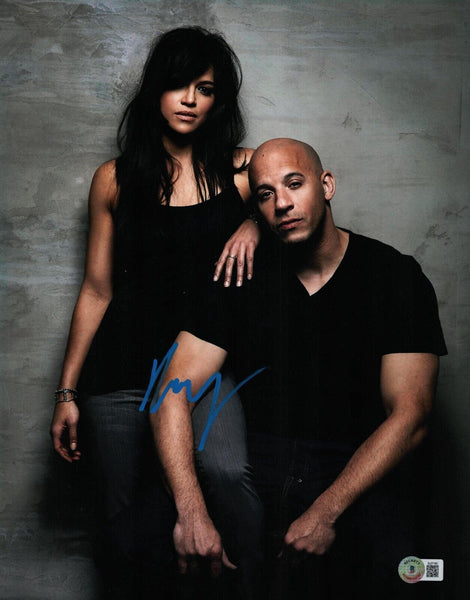 Michelle Rodriguez Fast & Furious Signed 11x14 Photo Autograph Beckett COA