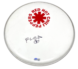 Flea Red Hot Chili Peppers Signed Autographed 12" Drumhead Beckett COA
