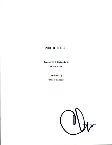 Chris Carter Signed Autographed THE X-FILES "Paper Clip" Episode Script COA VD