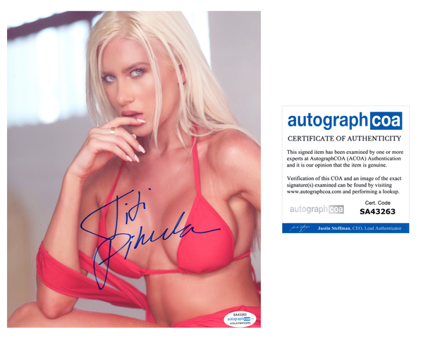 Titi Pikula Signed Autographed 8x10 Photo Sexy Model ACOA COA