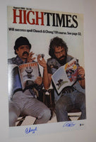 Cheech Marin Tommy Chong Signed Autograph 12x18 Poster Photo HIGH TIMES BAS COA