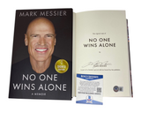 Mark Messier Signed Autograph No One Wins Alone HC 1st Edition Book Beckett COA