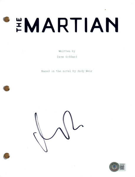 Matt Damon Signed Autograph The Martian Full Movie Script Screenplay Beckett COA