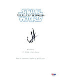 JJ Abrams Signed Star Wars THE RISE OF SKYWALKER Movie Script Cover PSA/DNA COA
