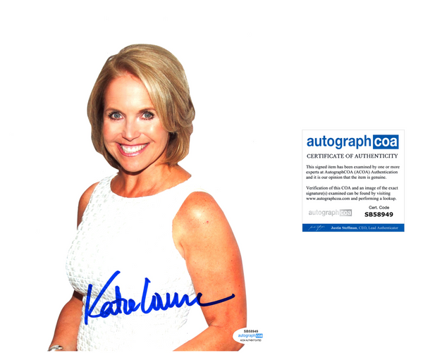 Katie Couric Signed Autograph 8x10 Photo NBC Today Show Host 60 Minutes ACOA COA