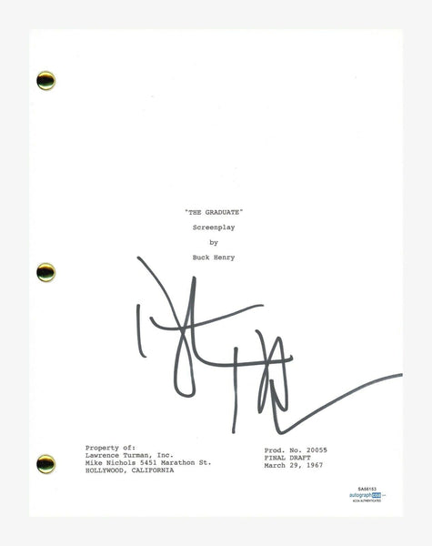 Dustin Hoffman Signed Autographed The Graduate Movie Script Screenplay ACOA COA